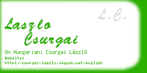 laszlo csurgai business card