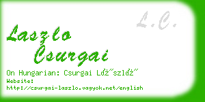 laszlo csurgai business card